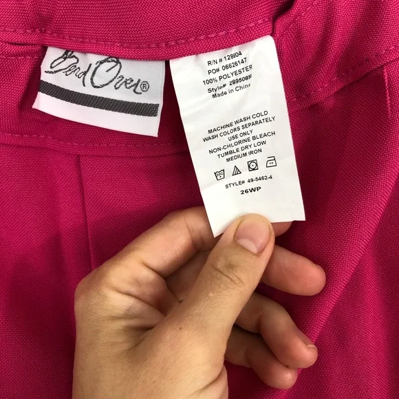 Roaman’s pleated straight leg ankle pant Bend Over - Picture 5 of 6